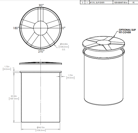 Image of 480 Gallon Vertical Open Top Tanks 1.5 SG RTS Plastics VOT-400 1.5 Tank