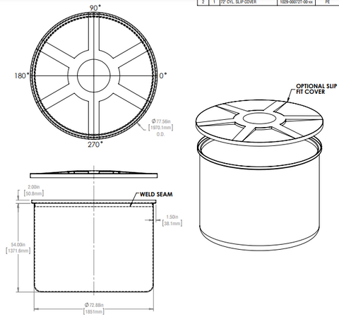 Image of 900 Gallon Vertical Open Top Tanks 1.5 SG RTS Plastics VOT-750 1.5 Tank