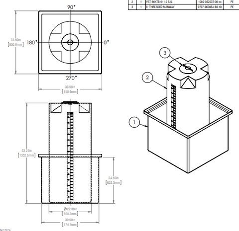 Image of 79 Gallon Self Contained Day Tanks - Rectangular Containment RTS Plastics SCDTR-66