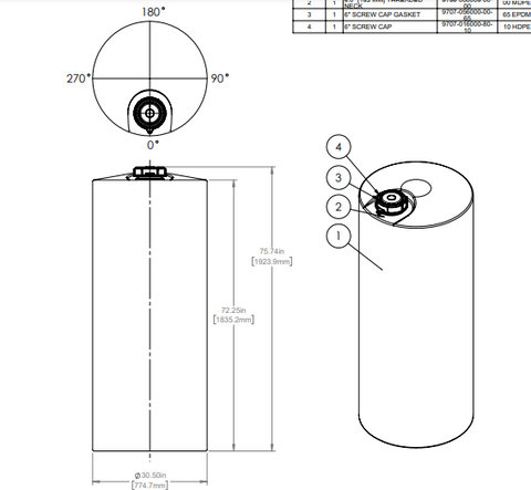 Image of 210 Gallon Industrial Vertical Closed Top Tanks 1.9 SG RTS Plastics VST-175 Vert