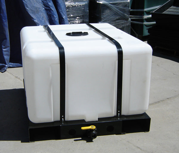 300 Gallon Rectangular HDPE Tank With Skid Custom Roto Molding 300 RTS