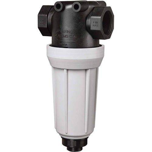 1 1/2" FPT Poly Self Cleaning Flush Out T-Line Strainer TeeJet AA126MLSC-6-VI