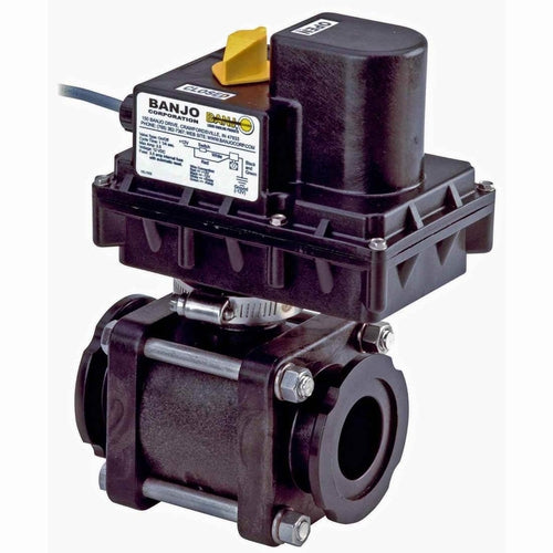 2" Flange Polypropylene Electric Manifold Valve Banjo MEV200CF