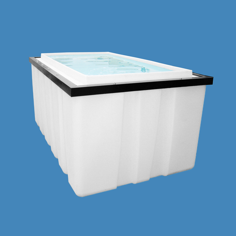 Image of 1000 Gallon Rectangular Open Top HDPE Tank Custom Roto Molding 1000 ROTT