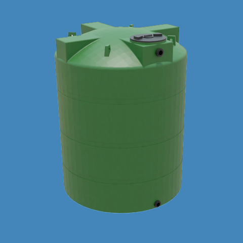 Image of 1500 Gallon Vertical Water Storage Tank Custom Roto Molding 1500 VT FWG