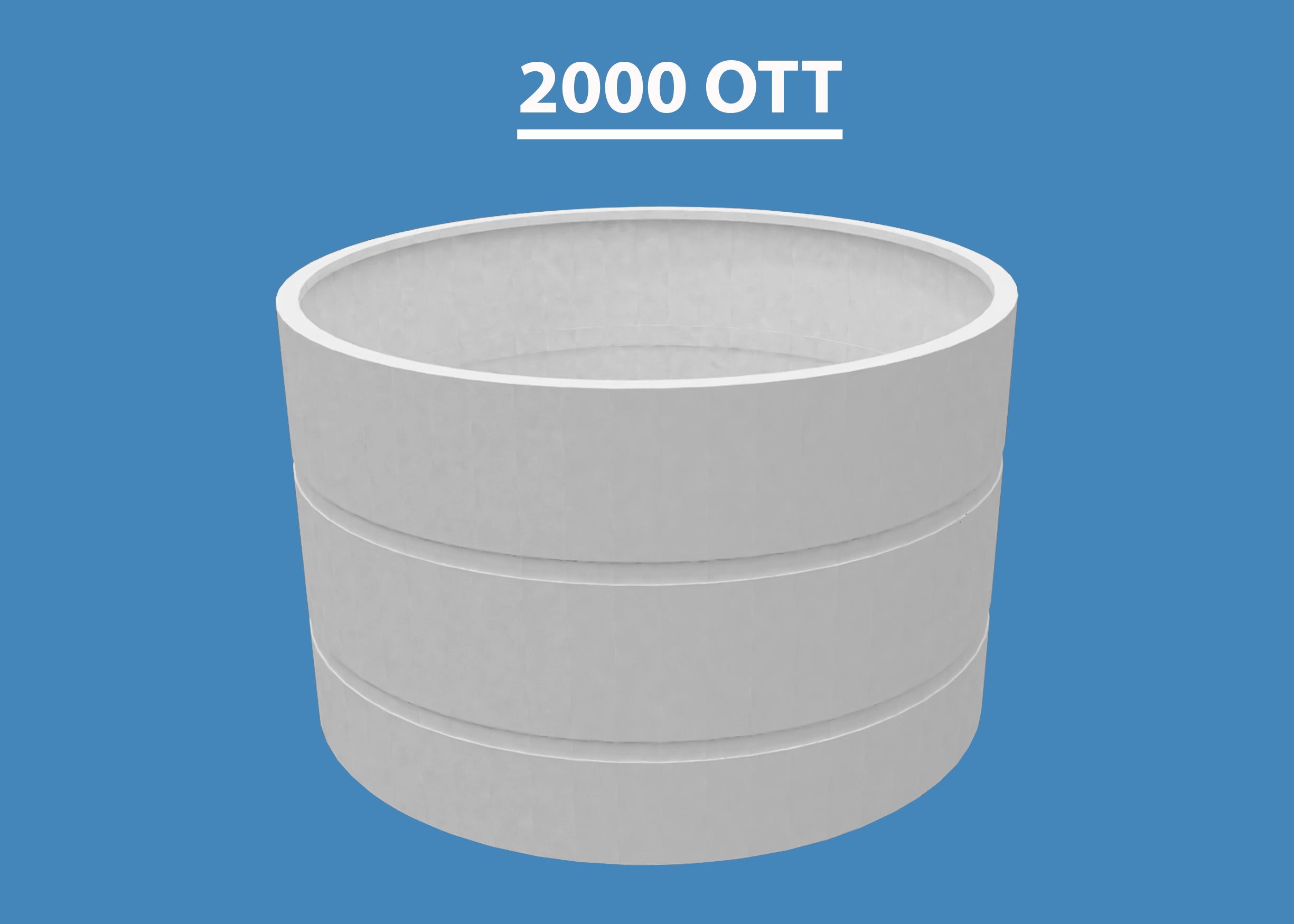 2000 Gallon Open Top HDPE Tank Custom Roto Molding 2000 OTT