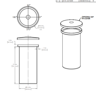 14 Gallon Vertical Open Top Tank Lids RTS Plastics VOT-12 Lid