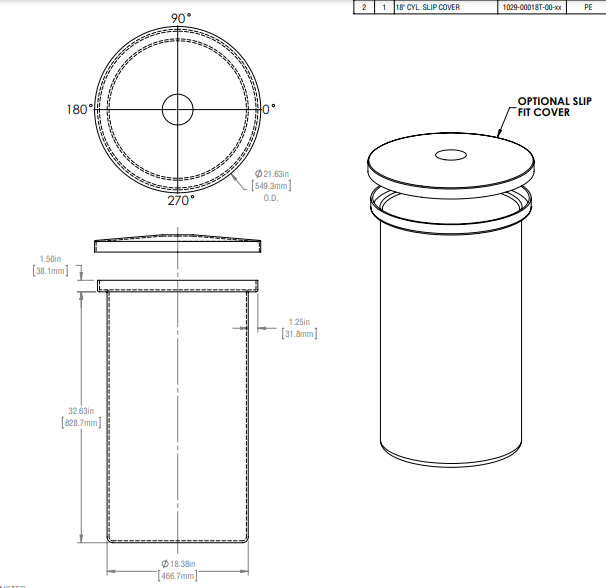 36 Gallon Vertical Open Top Tanks RTS Plastics VOT-30 17x30 Tank