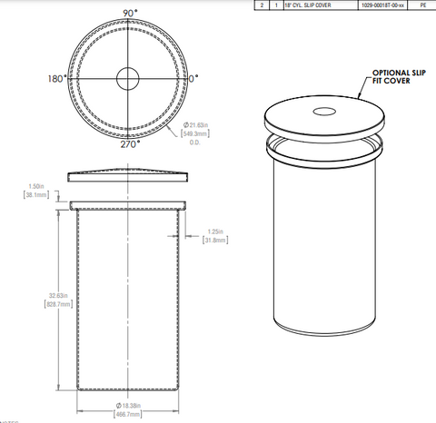 Image of 36 Gallon Vertical Open Top Tanks RTS Plastics VOT-30 17x30 Tank