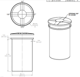 90 Gallon Vertical Open Top Tank Lids RTS Plastics VOT-75 26x42 Lid