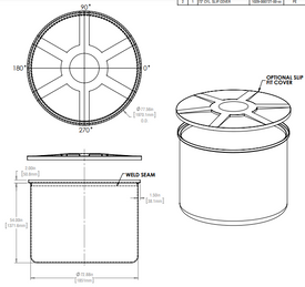 900 Gallon Vertical Open Top Tanks 1.5 SG RTS Plastics VOT-750 1.5 Tank