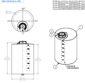 90 Gallon Industrial Dispensing Tanks RTS Plastics VST-75 Disp