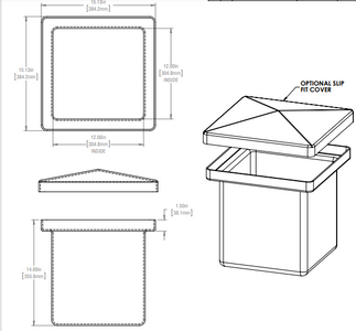 7 Gallon Open Top Rectangular Storage and Containment Tanks RTS Plastics RT-6 Tank