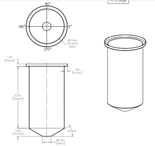 31 Gallon Cone Bottom Tank RTS Plastics CBOT-26