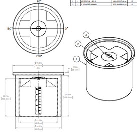 26 Gallon Self Contained Day Tanks - Circular Containment RTS Plastics  SCDTC-22