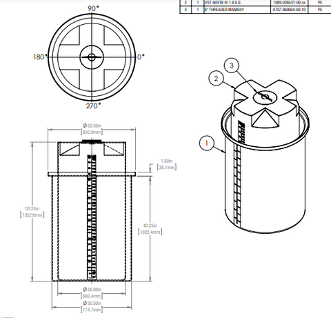 Image of 106 Gallon Self Contained Day Tanks - Circular Containment RTS Plastics SCDTC-88