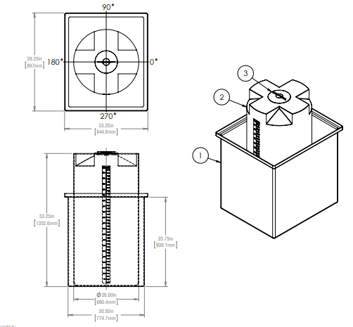 106 Gallon Self Contained Day Tanks - Rectangular Containment RTS Plastics SCDTR-88