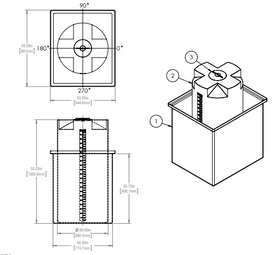 106 Gallon Self Contained Day Tanks - Rectangular Containment RTS Plastics SCDTR-88