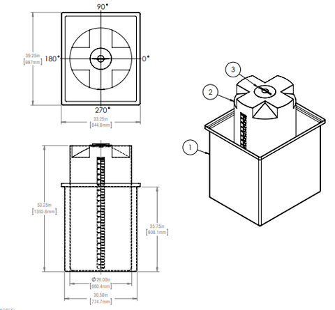 Image of 106 Gallon Self Contained Day Tanks - Rectangular Containment RTS Plastics SCDTR-88