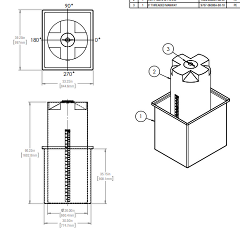 Image of 132 Gallon Self Contained Day Tanks - Rectangular Containment RTS Plastics SCDTR-110