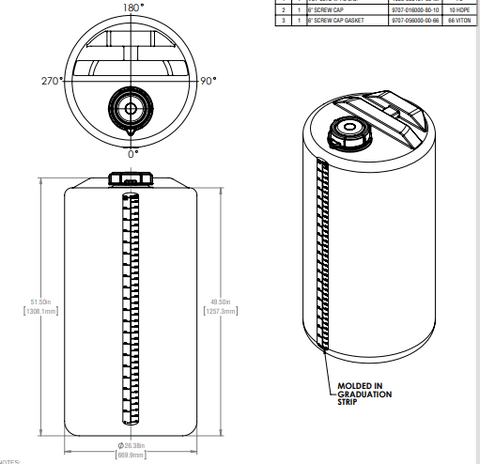 Image of 106 Gallon Industrial Vertical Closed Top Tanks RTS Plastics VST-88TB