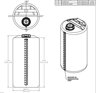 106 Gallon Industrial Vertical Closed Top Tanks RTS Plastics VST-88TB