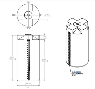 106 Gallon Industrial Vertical Closed Top Tanks RTS Plastics VST-88XTB