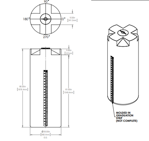 Image of 132 Gallon Industrial Vertical Closed Top Tanks RTS Plastics VST-110XTB