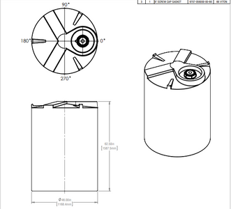 420 Gallon Industrial Vertical Closed Top Tanks 1.9 SG RTS Plastics VST-350 1.9 Tank