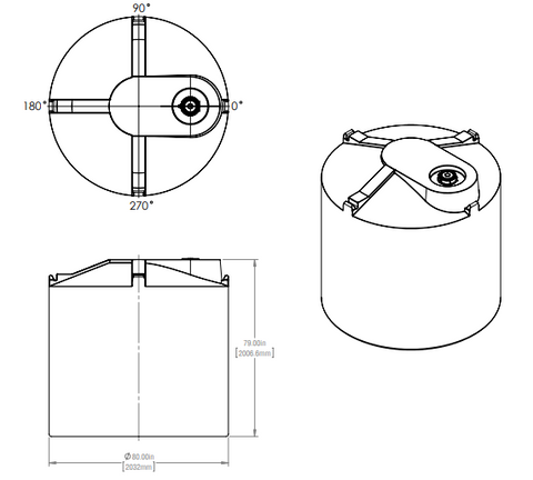 Image of 1452 Gallon Industrial Vertical Closed Top Tanks 1.5 SG RTS Plastics VST-1210 1.5 Tank