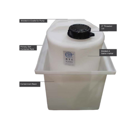 Image of 26 Gallon Self Contained Day Tanks - Rectangular Containment RTS Plastics SCDTR-22