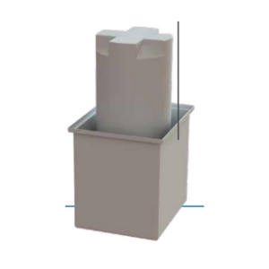 Image of 34 Gallon Open Top Rectangular Storage and Containment Lids RTS Plastics RT-28 24x18x18 Lid