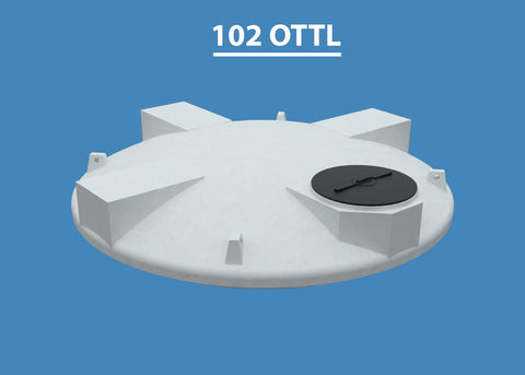 102 Open Top HDPE Tank Lid Custom Roto Molding 102 OTTL