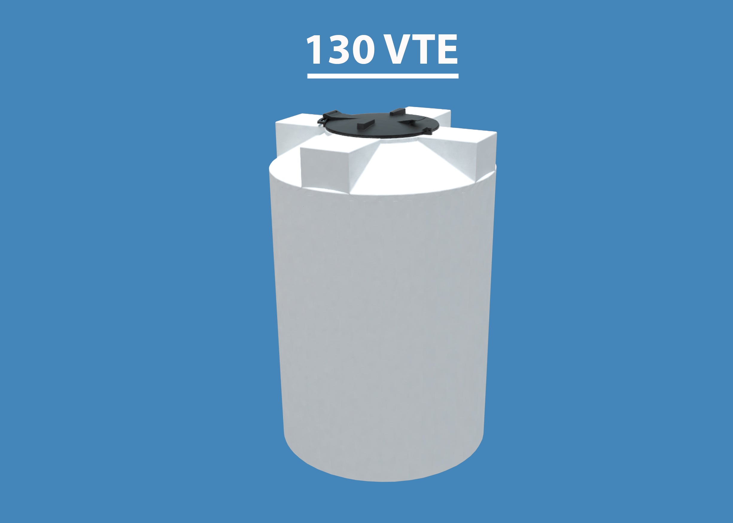 130 Gallon Vertical Encapsulated HDPE Tank XL Enclosed Custom Roto Molding 130 VTEXL