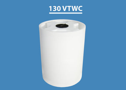 130 Gallon Vertical HDPE Tank With Containment 200 OTT Custom Roto Molding 130 VTWC