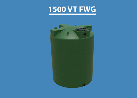 Image of 1500 Gallon Vertical Water Storage Tank Custom Roto Molding 1500 VT FWG
