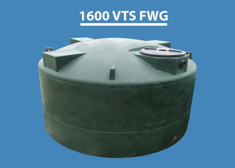 1600 Gallon Vertical Water Storage Tank Short Custom Roto Molding 1600 VTS FWG
