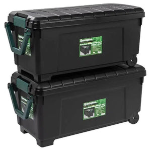 169 Quart Heavy Duty Rolling Tote with Latching Lid 2 Pack Remington 296015-762016447032 | Model 296015-Storage Tote-Dunmiers