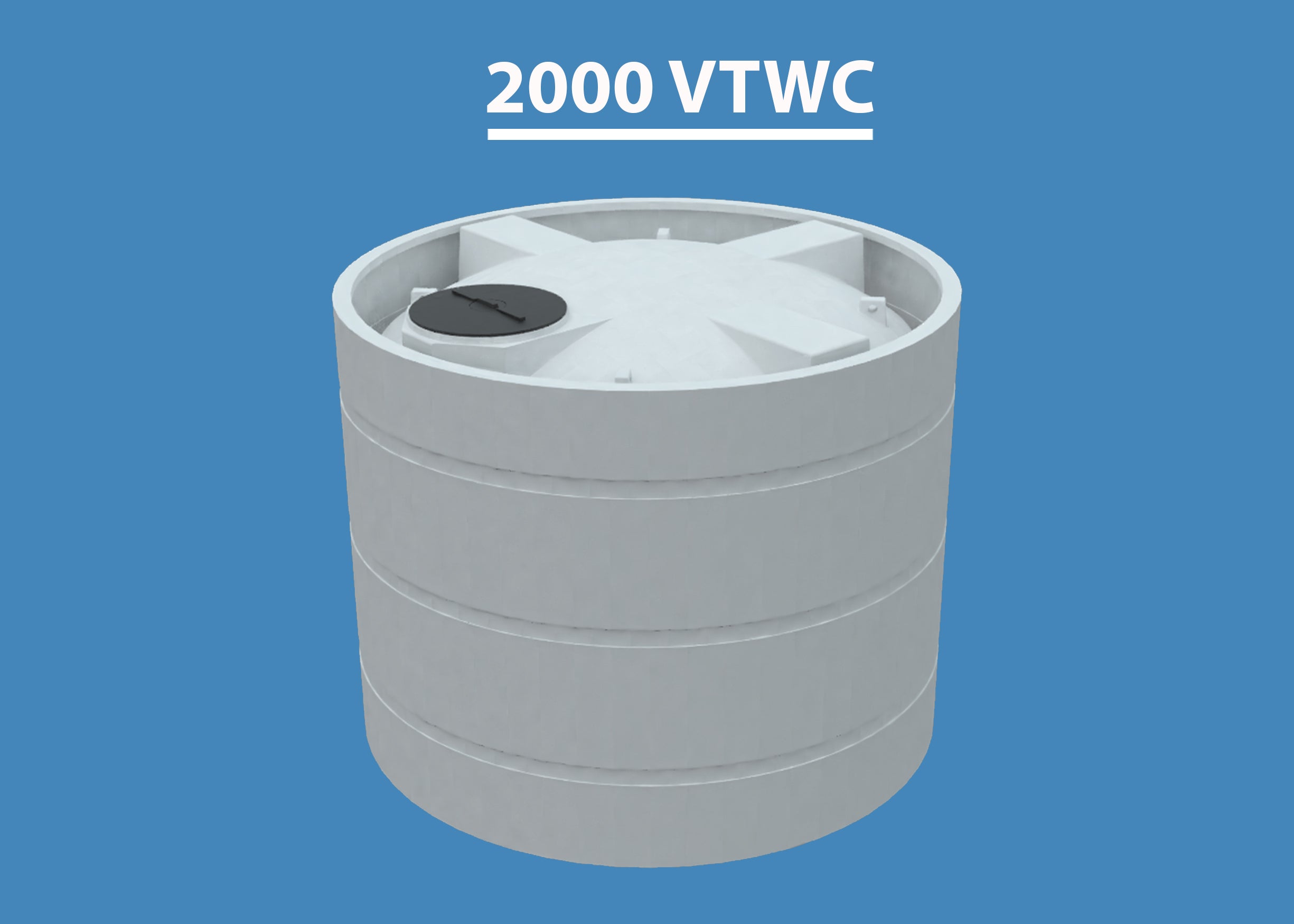 2000tec Tank 2000 Gallon Vertical HDPE Tank With Containment 2600 OTT Custom Roto M ...