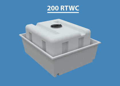 200 Gallon Rectangular HDPE Tank With Containment 200 ROTT Custom Roto Molding 200 RTWC