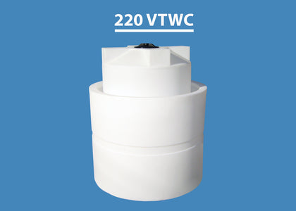 220 Gallon Vertical HDPE Tank With Containment 300 OTT Custom Roto Molding 220 VTWC