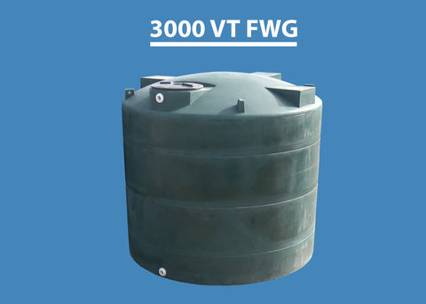 Image of 3000 Gallon Vertical Water Storage Tank Custom Roto Molding 3000 VT FWG