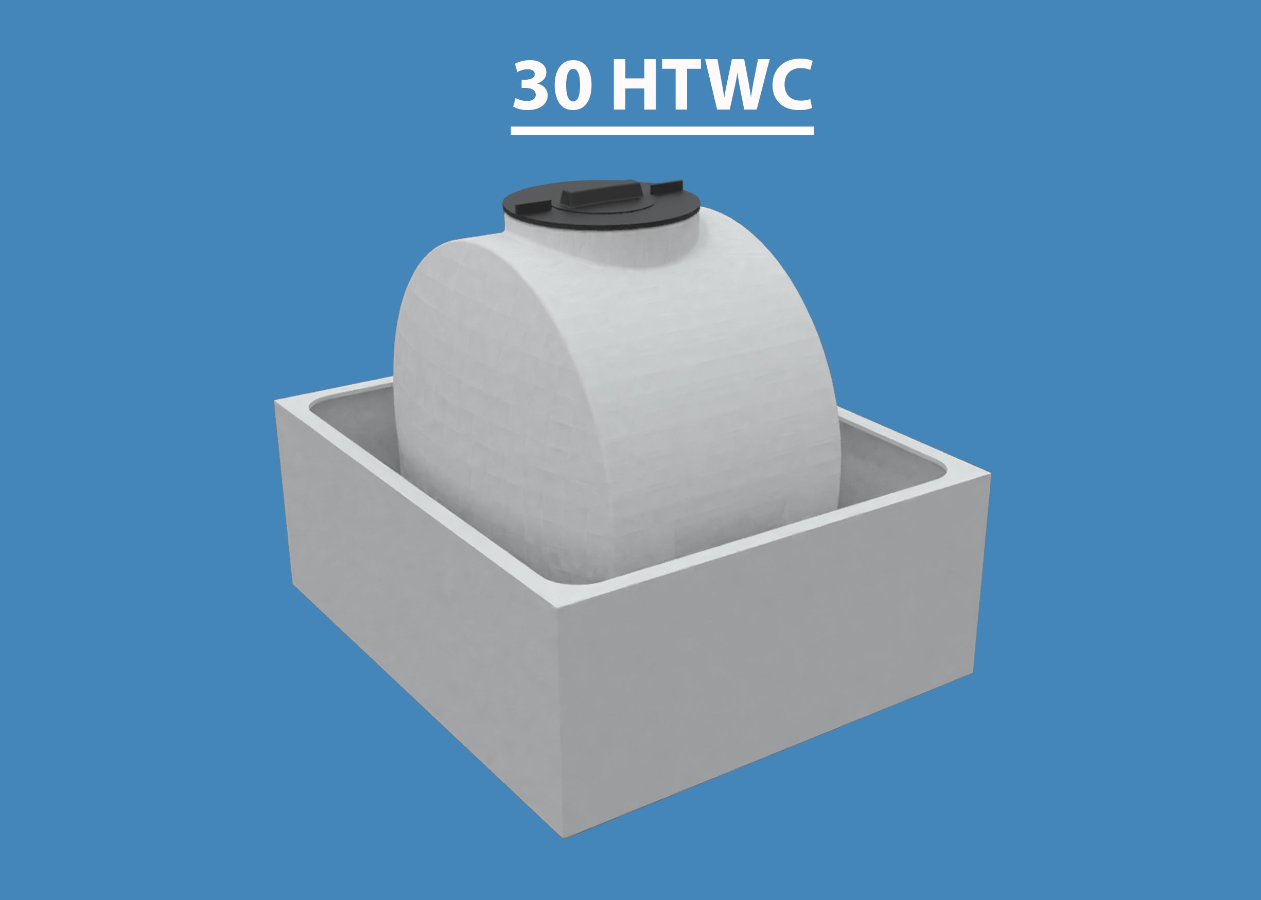 30 Gallon Horizontal HDPE Tank With Containment 40 ROTT Custom Roto Molding 30 HTWC