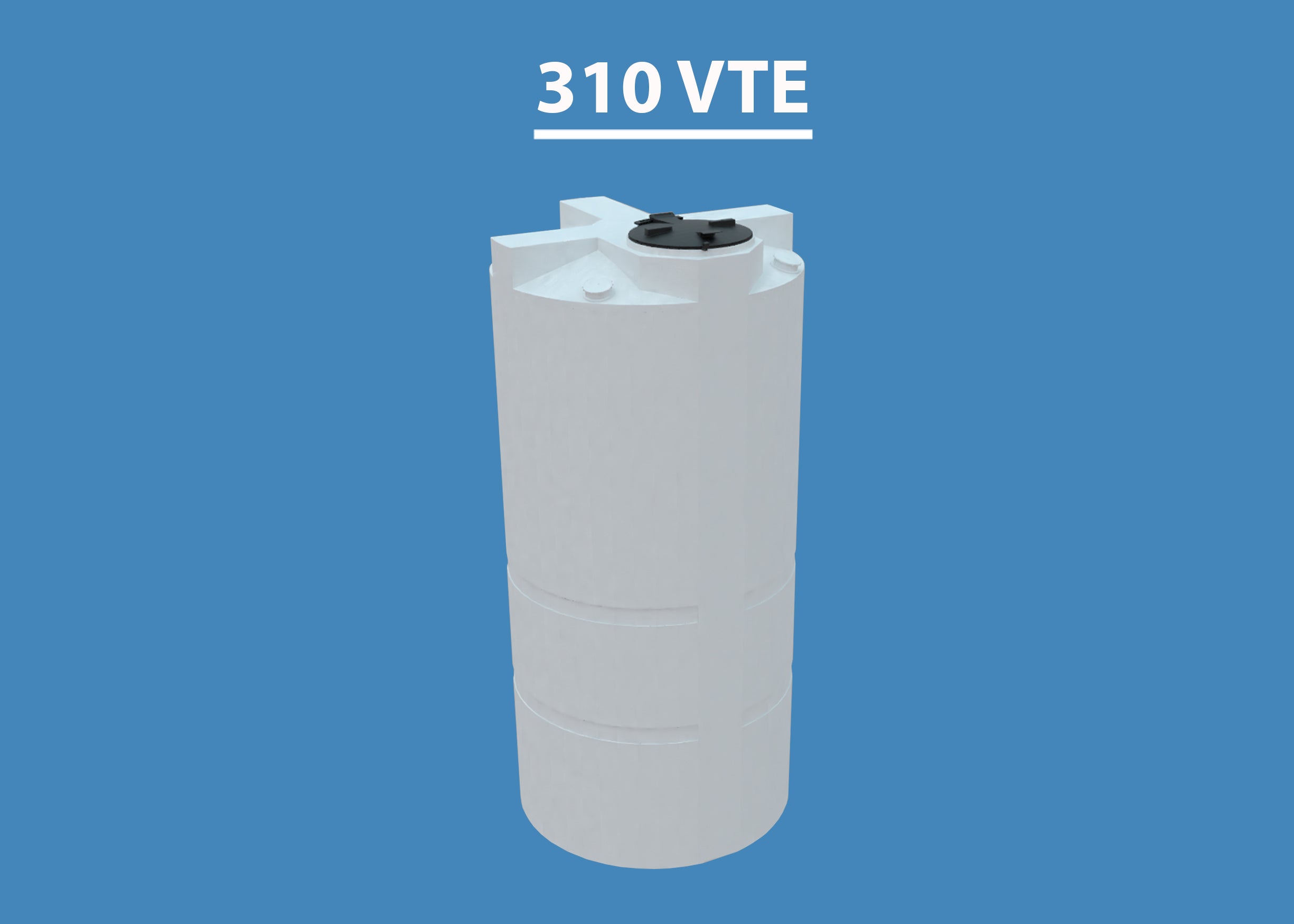 310 Gallon Vertical Encapsulated HDPE Tank XL Enclosed Custom Roto Molding 310 VTEXL