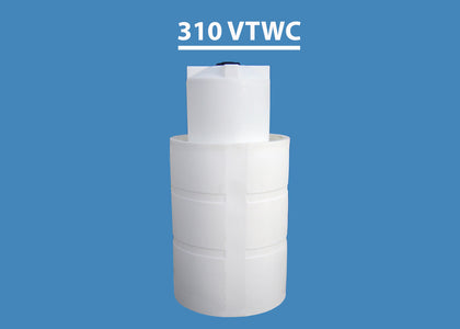 310 Gallon Vertical HDPE Tank With Containment 500 OTT Custom Roto Molding 310 VTWC