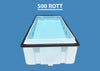 500 Gallon Rectangular Open Top HDPE Tank Custom Roto Molding 500 ROTT