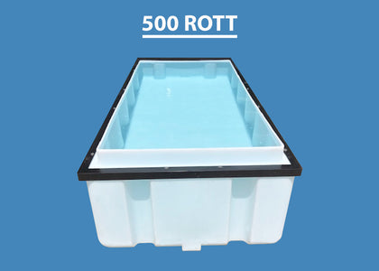 500 Gallon Rectangular Open Top HDPE Tank Custom Roto Molding 500 ROTT