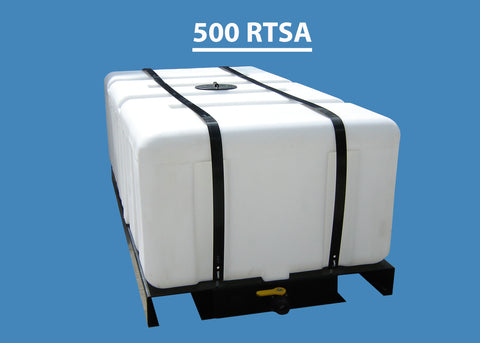 Image of 500 Gallon Rectangular HDPE Tank With Skid Custom Roto Molding 500 RTSA