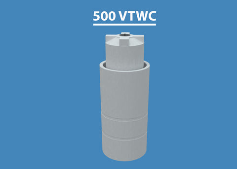 500 Gallon Vertical HDPE Tank With Containment 650 OTT Custom Roto Molding 500 VTWC