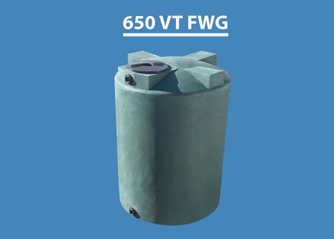 650 Gallon Vertical Water Storage Tank Custom Roto Molding 650 VT FWG